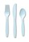 Party Central 3-Piece Disposable Party Cutlery Sets - 7.5" - Pastel Blue - Club Pack of 288